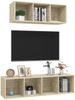 vidaXL 2-tlg. TV-Schrank-Set Sonoma-Eiche Spanplatte [3079793] Bild 3