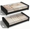 Sekey Unterbettkommode Unterbett Aufbewahrungsbox mit deckel transparente Aufbewahrungstasche, 2 St Organizer mit Rollen für Kleiderschrank zur Aufbewahrung Bild 5