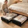 Sekey Unterbettkommode Unterbett Aufbewahrungsbox mit deckel transparente Aufbewahrungstasche, 2 St Organizer mit Rollen für Kleiderschrank zur Aufbewahrung Bild 2