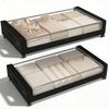 Sekey Unterbettkommode Unterbett Aufbewahrungsbox mit deckel transparente Aufbewahrungstasche, 2 St Organizer mit Rollen für Kleiderschrank zur Aufbewahrung Bild 4