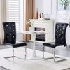 ANYSUN Esszimmerstuhl 2er Set Esszimmer Stühle,Küchenstuhl,Schwingstuhl (Polsterte Essstühle, mit Kristallschnalle Design und galvanisierte Metallbeine, 2 St), Hoher Rückenlehne,Moderner Küchenstuhl,für Wohnzimmer Konferenzraum Bild 2