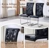 ANYSUN Esszimmerstuhl 2er Set Esszimmer Stühle,Küchenstuhl,Schwingstuhl (Polsterte Essstühle, mit Kristallschnalle Design und galvanisierte Metallbeine, 2 St), Hoher Rückenlehne,Moderner Küchenstuhl,für Wohnzimmer Konferenzraum Bild 4