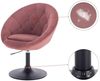 Loungesessel mit Armlehne aus Samt - Modell Timo rosa Bild 4