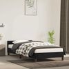 Einzelbettgestell Design für Erwachsene mit Kopfteil ohne Matratze Schwarz 90x190 cm Samt d3098e Bild 2