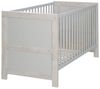 roba Kinderzimmerset 'Mila' 3-teilig - Bett 70 x 140 - Kleiderschrank 3-türig - Grau / Weiß Bild 2