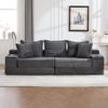 Flieks 2-Sitzer-Sofa mit beidseitigen Taschen & Getränkehaltern, modular als Schlafsofa nutzbar, Corduroy, Dunkelgrau Bild 3