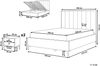 Schlafzimmer Set SEZANNE 180 x 200 cm Samtstoff Taupe Bild 2