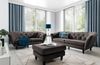 Sofa Designersofa CHARLOTTE 2-Sitzer in Stoff Matt Velvet Braun Bild 3