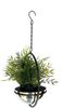 DanDiBo Blumenampel Innen Metall Wand Hängepflanzen 43 cm 96087 S mit Topf Silber Pflanzenhänger Blumenhänger Topfhänger Blumen Blumentopfhänger Hängetopf Bild 4