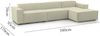 Dmora Sofa mit Halbinsel Asvaldo, modulares 4-Sitzer-Sofa mit rechter Halbinsel, Stoffsofa, 100 % Made in Italy, 340 x 170 x 70 cm, Beige Bild 3