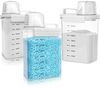BlingBin Aufbewahrungsbox Waschpulver Luftdichter Waschmittelspender Mit Messbecher (3er Set, 3 St, 1800ml), mehrzweck-waschpulver-spender für Waschmittel, Getreide (1800ml) Bild 4