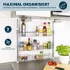 Teleskop-Gewürzregal, Teleskopregal mit 3 Korbablagen Bild 2
