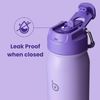Edelstahl Trinkflasche 24oz mit Strohhalm Pillenfach Outdoor Violett Bild 4