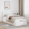 vidaXL Ottoman-Bett mit Matratzen & LEDs Reinweiß 90x200 cm Kunstleder 3312133 Bild 4