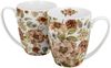 DUO FLORAL 2er-Set Becher 380 ml PASTEL FLOWERS New Bone China Porzellan Bild 2