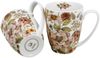 DUO FLORAL 2er-Set Becher 380 ml PASTEL FLOWERS New Bone China Porzellan Bild 3