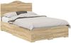 vidaXL Bettrahmen mit Kopfteil Sonoma-Eiche 135 x 190 cm Holzwerkstoff 3413614 Bild 2
