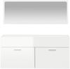 vidaXL Badschrank mit Spiegel Hochglanz-Weiß Holzwerkstoff 833888 Bild 5