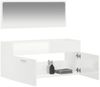 vidaXL Badschrank mit Spiegel Hochglanz-Weiß Holzwerkstoff 833888 Bild 3