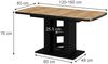 Esstisch Fenaro Goldkraft Eiche/Schwarz 120 x 80 cm Vicco Bild 2