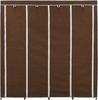 vidaXL Kleiderschrank mit 4 Fächern, braun, 175 x 45 x 170 cm Bild 4