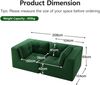 Ecksofa Grün aus Cord, modular, rahmenlos, Sitztiefe 74 cm, mit weicher 32D-Schaumpolsterung,69x208x104 cm Bild 5