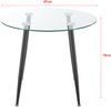 Glastisch Humppila 87x75 cm Schwarz [en. casa] Bild 2