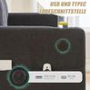 Zweisitzer Sofa 203x77,5x86 cm – Chenille mit USB-C & LED-Ambiente Bild 4