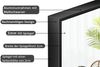 WDWRITTI Ganzkörperspiegel 150x50 eckig Standspiegel Wandspiegel groß Schwarz (Flurspiegel modern, 5mm HD Spiegel, mit Metall Alu Rahmen), 4 Installationsmethoden Bild 3