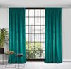 Samtvorhang Velours Vorhänge zum Wohnzimmer Prachtvoll Elegant dunkeltürkis 140x270 cm Kräuselband Bild 2