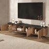 Merax 190cm TV-Schrank, TV-Ständer, TV-Paneel, niedrigerer TV-Ständer, Eichenholzfarbe Bild 3