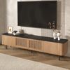 Merax 190cm TV-Schrank, TV-Ständer, TV-Paneel, niedrigerer TV-Ständer, Eichenholzfarbe Bild 2