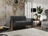 Sofaset Designersofas VALERIE 3-2-1 in Stoff Elisa Velvet Anthrazit Bild 4