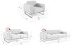 Sofaset Designersofas VALERIE 3-2-1 in Stoff Elisa Velvet Anthrazit Bild 2