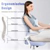 BIGZZIA Bürostuhl Ergonomischer Sitz, Sessel mit 90° klappbarer Armlehne,Lordosenstütze,höhenverstellbar Bild 2