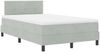 vidaXL Boxspringbett mit Matratze Hellgrau 120 x 190 cm Samt 3339158 Bild 4