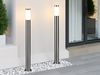 Moderne LED Pollerleuchte aus Edelstahl in Silber, Höhe 80cm Bild 5