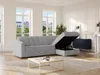Vente-unique - DARIELO Sofa Stoff Grau - B 223 cm152 cm x H 85 cm x L 275 cm Bild 2