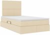 vidaXL Aufbewahrungsbett mit Matratze Creme 120 x 200 cm Polyester 3371713 Bild 5