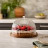 Luana La Torta Servierplatte mit Glasglocke und Holzteller - ø11 x 19 cm Bild 5