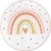 Paco Home Kinderteppich Chicos 552, rund, Höhe: 2 mm, Flachgewebe, Kinder Design, Motiv Regenbogen, Pastell-Farben Bild 4