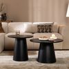 Bronx71 Couchtisch Set Ash rund Ø50 / 62 cm Eiche schwarz Bild 3