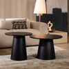 Bronx71 Couchtisch Set Ash rund Ø50 / 62 cm Eiche schwarz Bild 2