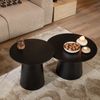 Bronx71 Couchtisch Set Ash rund Ø50 / 62 cm Eiche schwarz Bild 4