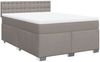 vidaXL Boxspringbett mit Matratze Taupe 160x200 cm Stoff 3288257 Bild 3