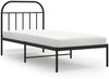 vidaXL Bettgestell mit Kopfteil Metall Schwarz 90x190 cm 353627 Bild 2