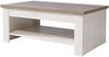 Couchtisch >Duro< aufklappbar 76,3cm, Pinie weiss / Eiche - 110x45,2/67,3x65cm (B/H/T) Bild 3
