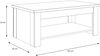 Couchtisch >Duro< aufklappbar 76,3cm, Pinie weiss / Eiche - 110x45,2/67,3x65cm (B/H/T) Bild 4