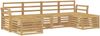 vidaXL Outdoor-Sofagarnitur 6 pcs Weiß 253 x 122,5 x 73 cm 3392274 Bild 2