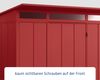 Hörmann Ecostar Metall-Gerätehaus Elegant mit Pultdach Typ 2, 238x238 cm , purpurrot, 5,7 m²,1-flüglige Tür Bild 4